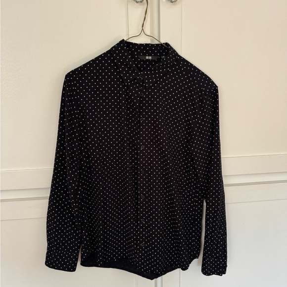 Uniqlo Rayon Printed Long-Sleeve Blouse - Picture 1 of 3